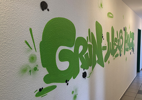 Flur Clubhaus Grün-Weiß Holt