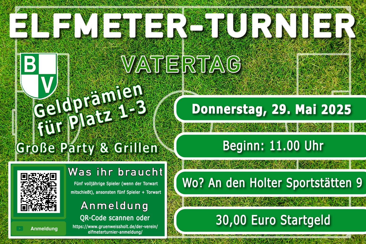 Elfmeter Turnier Grün-Weiß Holt Mönchengladbach Vatertag