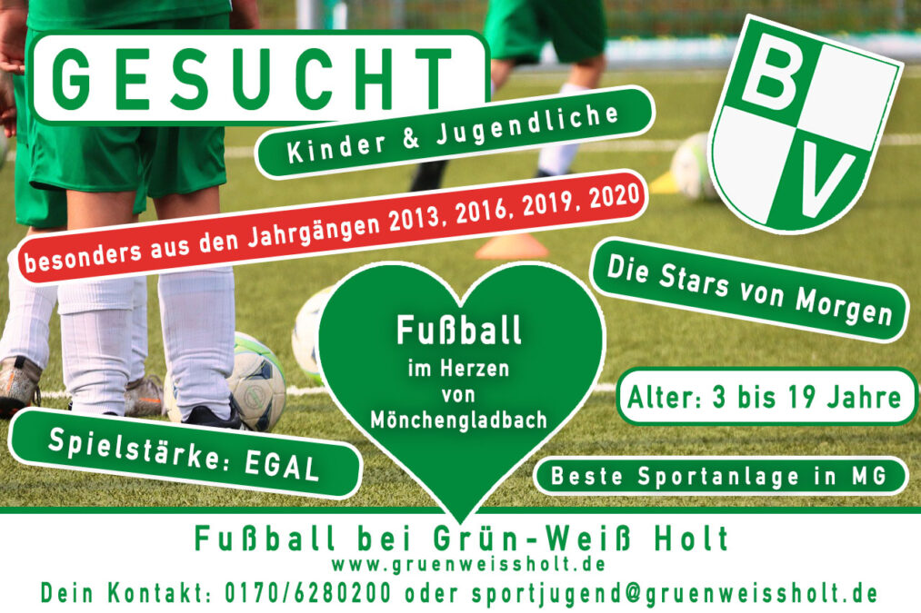 Spielersuche Grün-Weiß Holt Jugend