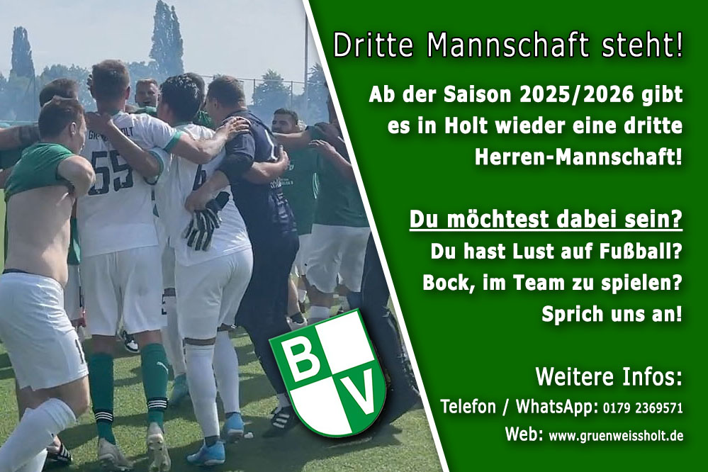 Bild 3. Mannschaft Grün-Weiß Holt